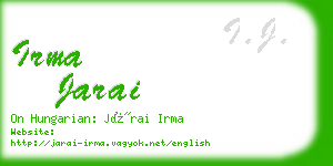 irma jarai business card